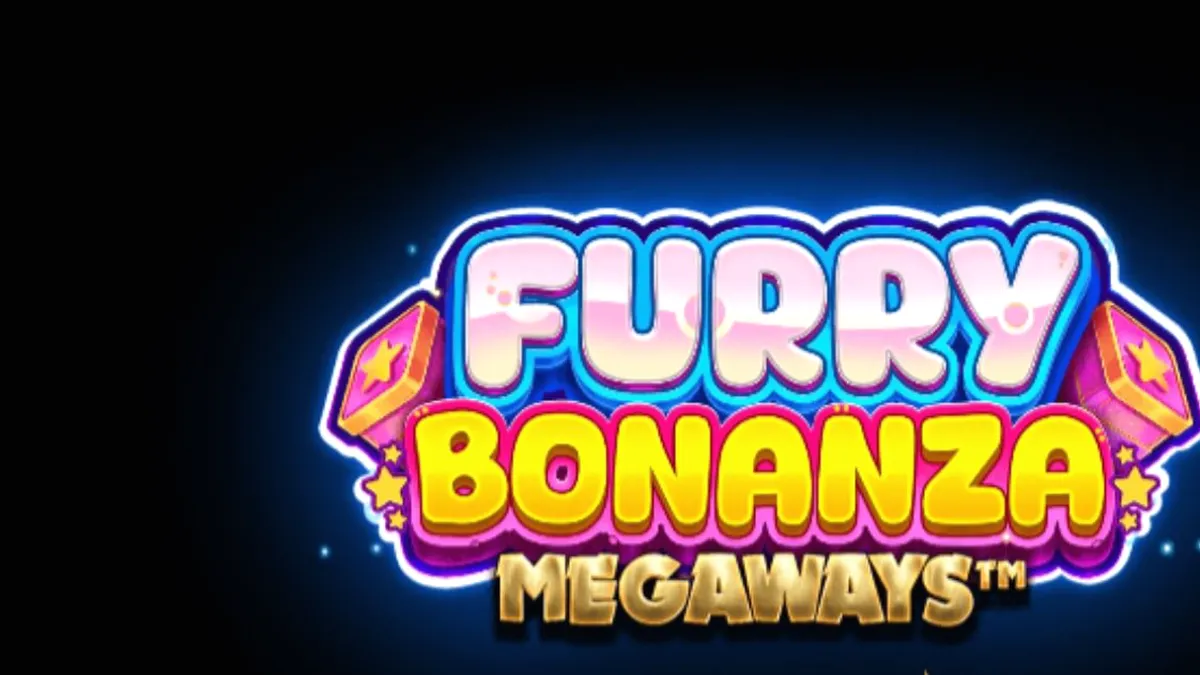 Tampilan visual Furry Bonanza Megaways dengan karakter beruang lucu